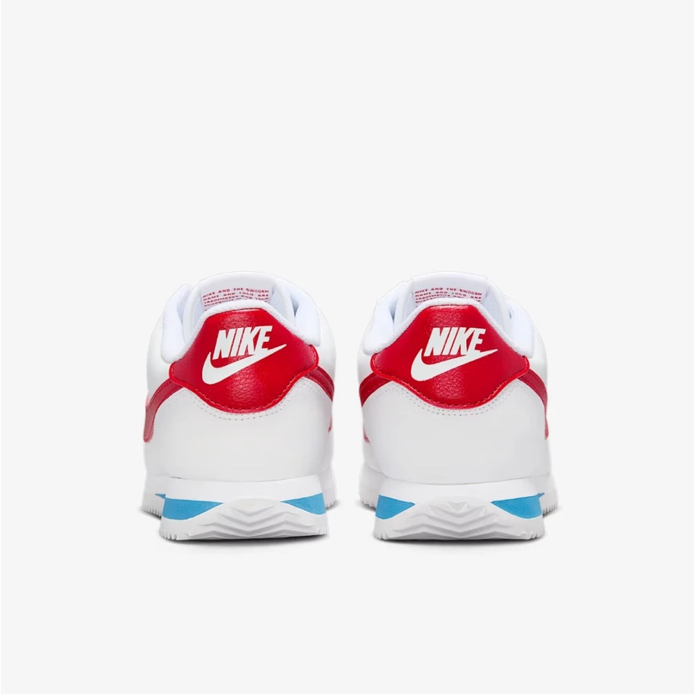 Women Sizes 11.5/12 Nike Cortez Forrest Gump White Red Blue DN1791-108 Ships now - Picture 6 of 8